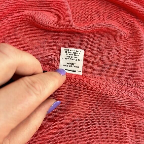 Kerisma Coral Color Viscose Blend Lightweight Wrap One Size - Picture 4 of 4